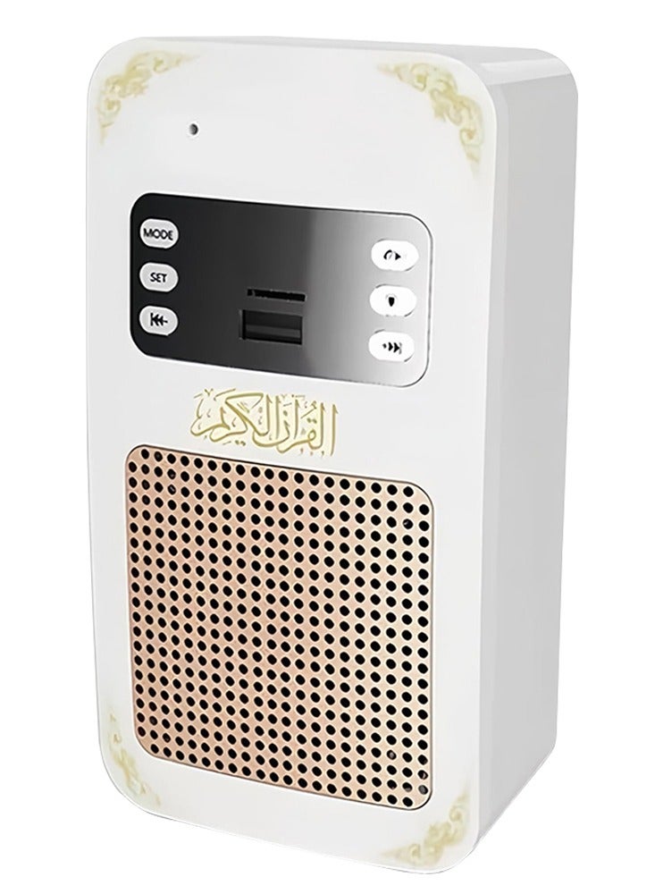 High Voice Quality Wall-Mounted Quran Speaker with Wireless Control with Translation LED light, Radio, Usb & SD Card Support Azan Speaker for Home, School - Image 1